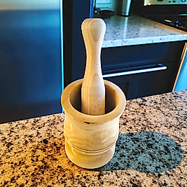 Havan - Ahşap Havan - Sarımsak Döveceği - Ahşap Dövecek - Dövecek+Dövecek Altı Dahil