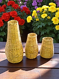 Büyük, Orta, Küçük El Yapımı Dekoratif Sepet- 3lü Sepet