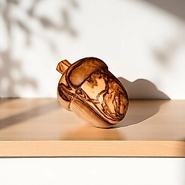 Dekoratif Ahşap Süs - Ahşap Meşe Palamudu - Ahşap Süs Eşyası Tekli