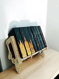 Ahşap Kurulabilir Portatif Raf - Ahşap Masa Üstü Raf - Masaüstü Raf - Masaüstü Kitap Rafı - Kitap Rafı