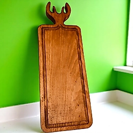 Geyik Desenli Sunumluk-Kesme Tahtası